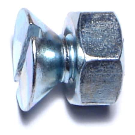 Midwest Fastener 1/4"-20 x 1/2 in Slotted Flat Machine Screw, Zinc Plated Steel, 40 PK 60721
